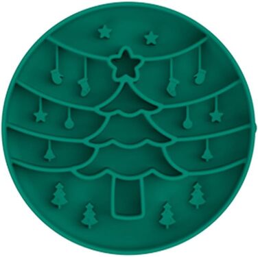 Миска для собак Slow Feeder з присосками, силіконовий килимок протиковзкий, запобігає ковтання, корисна, нетоксична (Зелений)