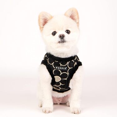 Шлея Puppia Florent B для малих і середніх собак, регульована, чорна, комфортна