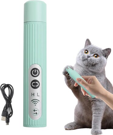 Шліфувальник для собачих кігтів | 3-ступеневий акумуляторний портативний шліфувальник з LED | Компактний шліфувальник для кігтів - для дорослих, сім'ї, друзів, жінок та чоловіків (зелений)