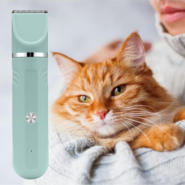 Триммер для собак | Набір для догляду за собаками 4-в-1 | Акумуляторна регульована шерсть для цуценят вдома Зелений