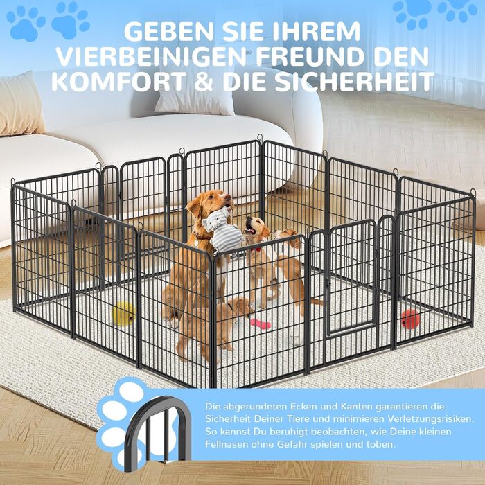 Клітка-вигул для цуценят Arvioo: безпечне ігрове місце, 65 x 80 см, 12 перегородок