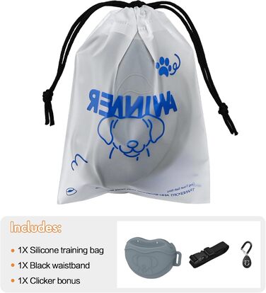 Сумка для ласощів для собак AWINNER – преміум силікон, 4 потужні магніти, регульований поясний ремінь – ідеально для дресирування цуценят та прогулянок