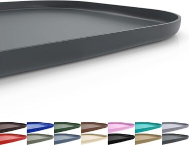 Силіконовий килимок для годівлі домашніх тварин з піднятим бордюром для корму та води, миски для собак, миски для котів, підкладка з високим бордюром для підлоги, водонепроникний килимок, гумова підкладка для котів та собак 24x16x0,8 (24 x 16 x 0.8 дюймів