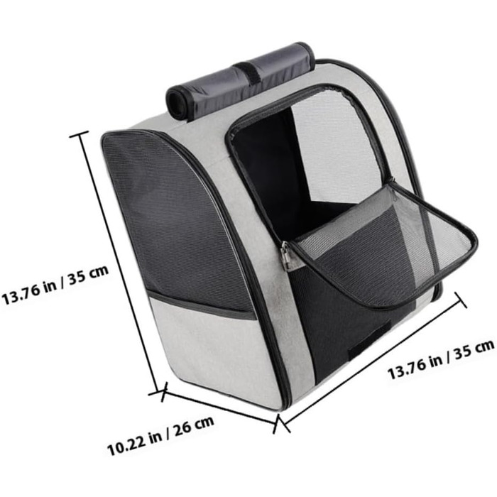 Рюкзак-переноска для котів Garvalon з дихаючого Оксфорду, великої місткості, практичний, для транспортування котів та маленьких домашніх тварин, з боковими кишенями, зручний та міцний для подорожей