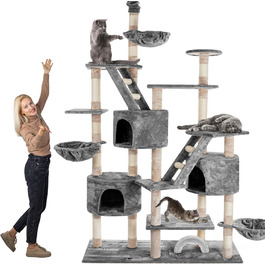 Велика когтеточка HAPPYPET SAM XXL 260 см сіра