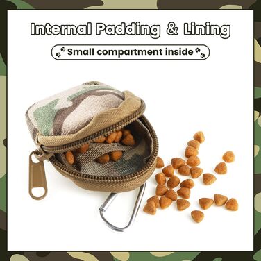 Сумка для ласощів для собак, 2 шт., сумка для дресирування собак, сумка для цуценят та собак з відділенням та карабіном