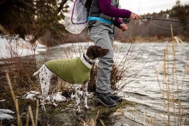 Куртка для собак RUFFWEAR Climate Changer, теплий універсальний плащ з поліестеровими рукавами для прохолодної погоди, помаранчева, розмір L