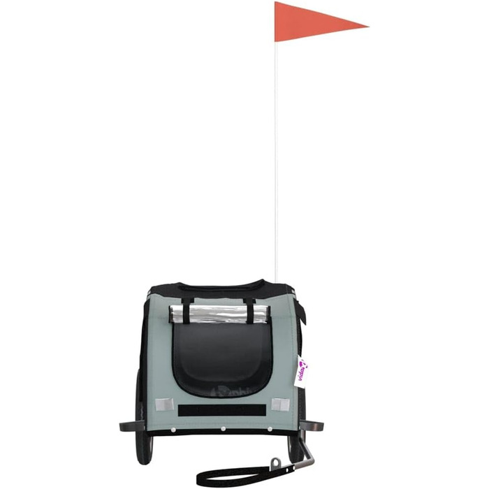 Ферштеніт Причіп для велосипеда, переноска для собак, 30 кг, сірий (124 x 53 x 53 см)