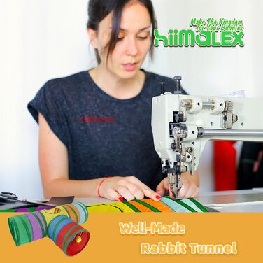 Тунель для гризунів hiimalex 3-виходи, веселка, з оглядовим вікном і підвішеною іграшкою, складаний, міцний, схованка для кроликів, морських свинок, тхорів, для дому