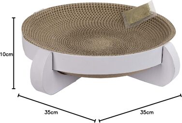 Кігтеточка Kerbl Platinum для котів, з котячою м'ятою, 35x35x10 см, з переробленої гофрокартону