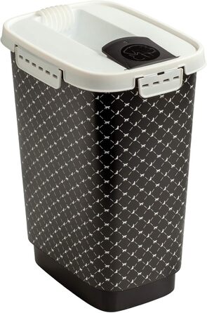 Контейнер для корму Rotho MyPet Cody 10л з кришкою та клапаном, BPA-free, антрацит/білий, 10л
