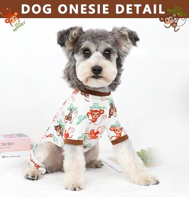 Піжама для собак: теплий та милий комплект для маленьких та середніх собак, дівчаток та хлопчиків. Піжама-комбінезон для цуценят, котів та інших домашніх тварин. Розмір M (X-Large), колір коричневий.