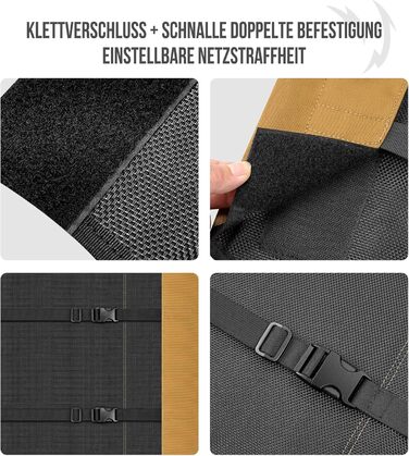 OneTigris лежанка для собак, піднята лежанка 130x91 см, висота 23 см, проста збірка, дихаюча, довговічна, легко миється, підходить для дому, двору, вулиці - коричнева L