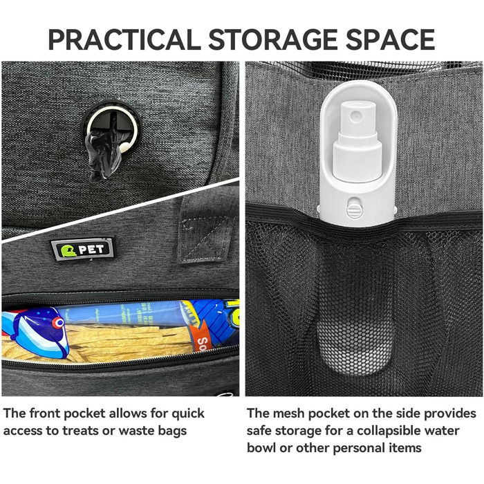 Сумка для собак та котів KZARYVEXIS, світло-блакитна, для подорожей та прогулянок