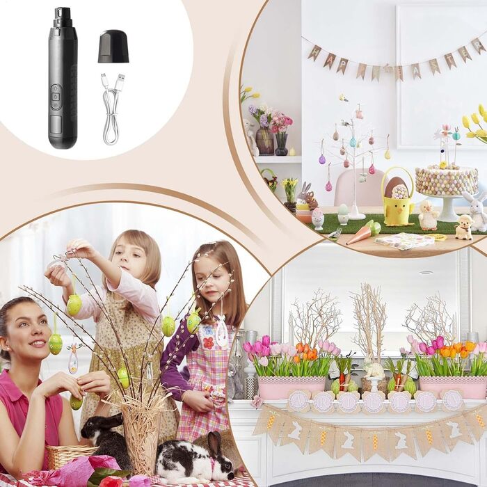 Електричний триммер для собак та котів, 5 швидкостей, акумуляторний, професійний, для догляду за кігтями, тихий, сірий