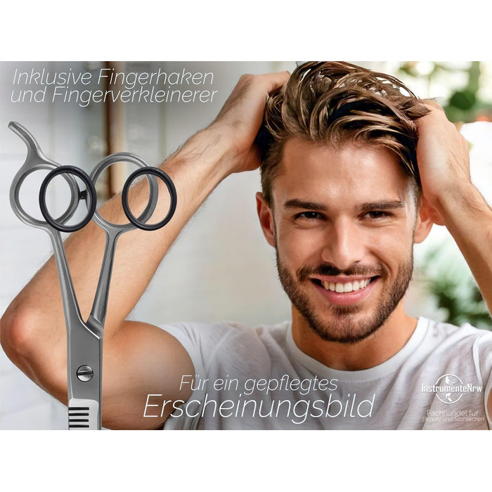 Професійна фризувальна ножиця Effilierschere з чохлом - ножиці для витончення волосся, 6 дюймів, нержавіюча сталь