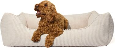 Ортопедичне ліжко для собак Антон | Ліжко-кошик для середніх та великих собак (Бежевий, 105x75 см)