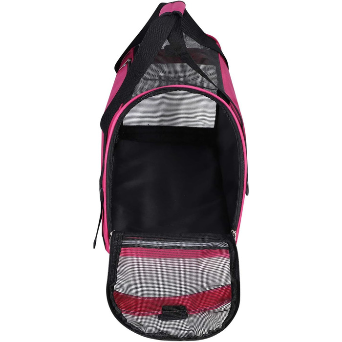 Транспортна сумка для собак і котів Haozaikeji: дихаюча, складана, велика (50x33x22 см) та маленька (40x30x20 см), рожева