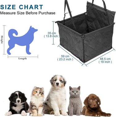 Автокрісло для собак XhuangTech Extra Stabiler – міцне, водонепроникне, для собак маленьких та середніх порід