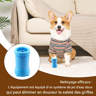 Автоматичний мийчик лап для собак, USB, для дому та прогулянок, блакитний