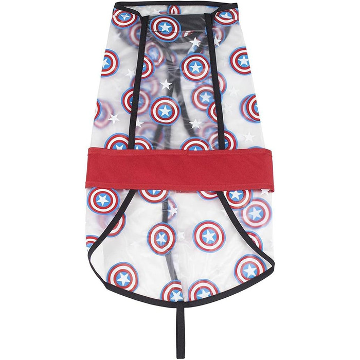 Дощовик для собак Cerdá Captain Aerica - офіційна ліцензія Arvel, XS | Водонепроникний дощовик для собак