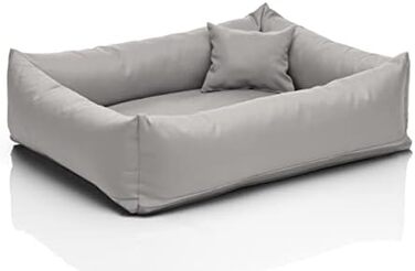 Лягушкове ліжко для собак маленьких порід Juelle Kleinhund - м'яка подушка для собак, знімний чохол, можна прати в пральній машині, пухнасте ліжко для собак, диван для собак Saba S-XXL (розмір: S - 70 x 50 см, світло-рожевий)