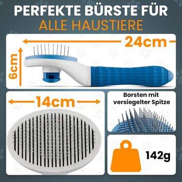 Набір щіток для котів та собак: для короткої та довгої шерсті. Включає ножиці для кігтів, зменшує випадіння шерсті, забезпечує блискучу шерсть, легко очищується. (Білий)