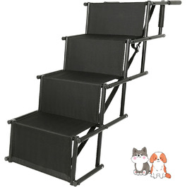 Сходинки для собак у машину: 4 сходинки, авторампа, вантажопідйомність 75 кг, для захисту суглобів, сірий колір