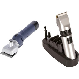 Акумуляторна машинка для стрижки коней Kerbl FarmClipper Akku2 та Onyx з аксесуарами, 2 акумулятори, 31/15 Z