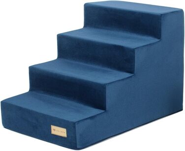 Сходинка для собак Velinda з 4 сходинками, також підходить для котів. Допомагає домашнім тваринам легко підніматися. Матеріал: піна. Колір: темно-синій