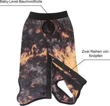 Корсет для собак після операції, після кастрації/стерилізації, дихаючий, анти-витік ран, м'який, регульований, XL (Tie-Dye, X-Large)