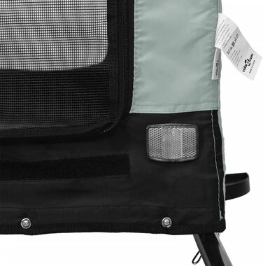 Велосипедний причіп для собак сірий та чорний, Oxford-тканина та метал. Причіп для велосипеда, вантажний причіп - 94000