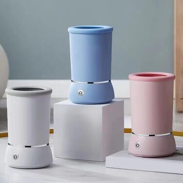 Електричний очищувач лап для домашніх тварин: автоматичний мийний набір з акумулятором, м'яка силіконова щітка для собак та котів. Білий