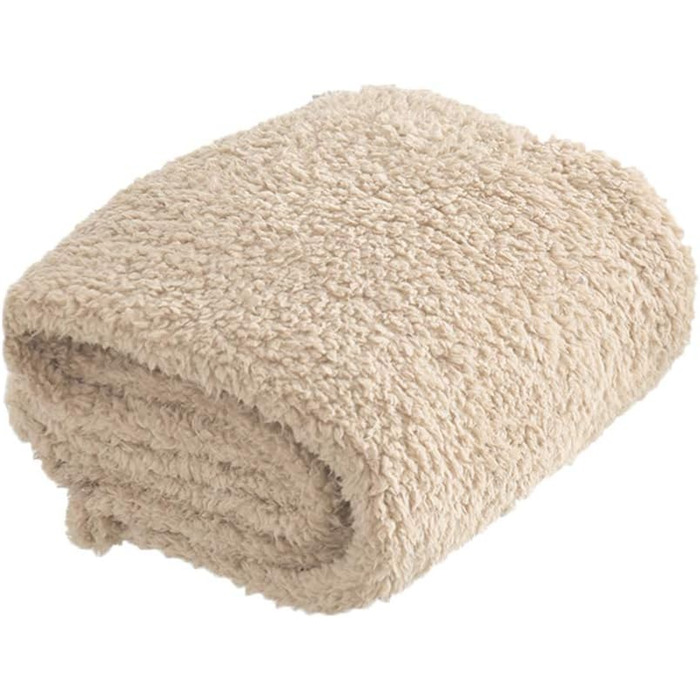 Balacoo Преміум флісова ковдра для собак, м'яка та тепла, плюшевий килимок для собак та котів, розмір L (бежевий)