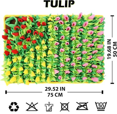 Мат для носової роботи для собак MHTTEC, килимок для пошуку, годівниця для повільного годування, 75 x 50 см, 1 шт.