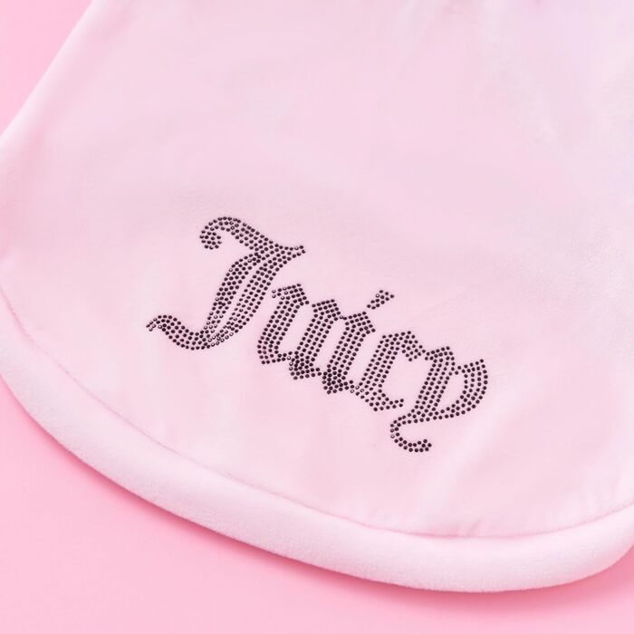 Худі Juicy Couture Bling Velours для домашніх тварин – Рожевий – Розмір XS/S (0,9–3,2 кг) – для маленьких собак та котів