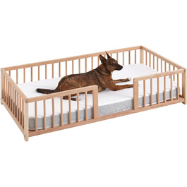 Лягушка для собак CoolDreams, велика, піднята, з бука, біла (натуральний колір)