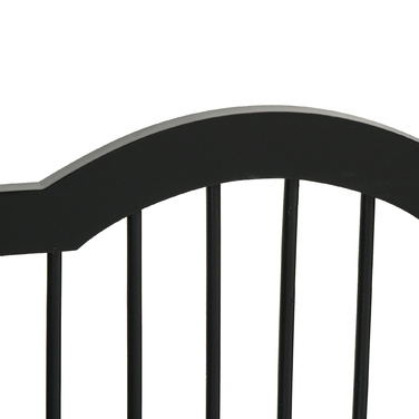 PawHut Dog Gate Плоский, Бар'єр для собак, Захисна сітка, стійка, складна, 154.5x29.5x61см, дерево, чорна