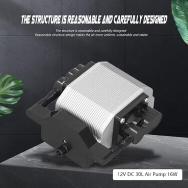 Портативний повітряний насос для акваріума, тиха енергоефективна 12V аераційна помпа для риб, міні-акваріумний компресор, аксесуари для акваріума