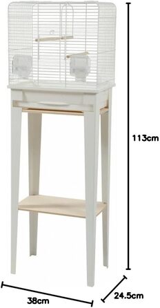 Клітка для гризунів Zolux ZO-104180BLC, меблевий дизайн, розмір S, 38x24,5x113 см, біла