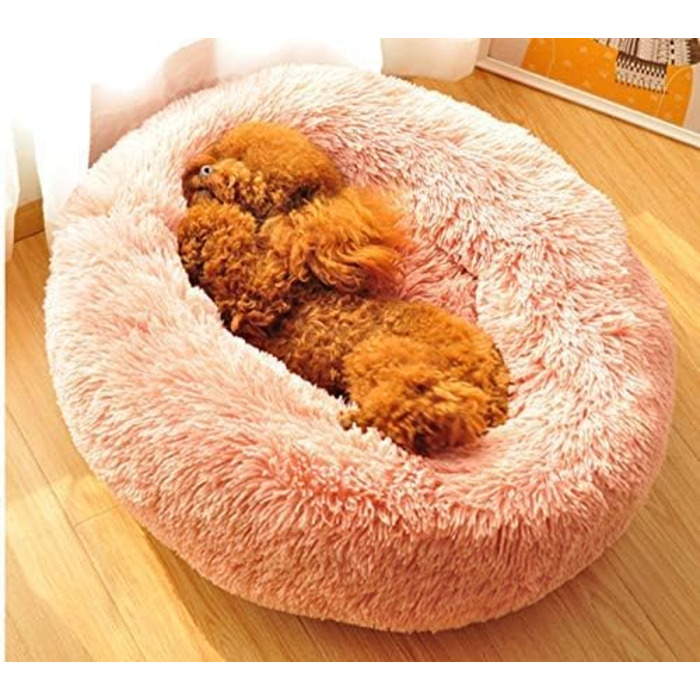 Ліжко для собак Chic Sofa, корзина для собак/кішок, матрац для собак, велике собаче ліжко, миється, м'яке ліжко для середніх/великих собак (L 80x80 см, Рожевий)