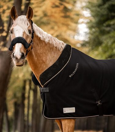 Флісова ковдра Waldhausen Modern Rose (чорний колір, 125 см) — м'який плед для тварин