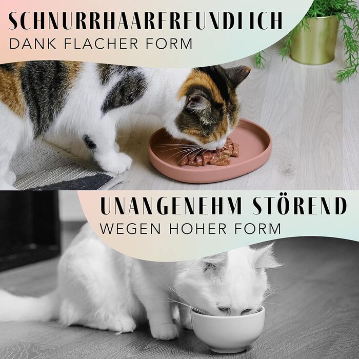 Миска для котів ne&no Nala Collection - широка силіконова миска для корму | Миска для котячого корму | Силіконова миска для котів (рожевий)