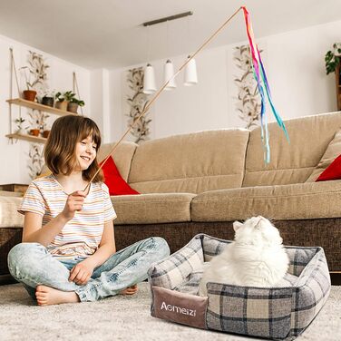 Ортопедичне ліжко для собак PETCUTE, середнього та великого розміру, знімний та пральний чохол, неслизьке дно, м'яке диван-ліжко, сірий колір, M, класичний сірий