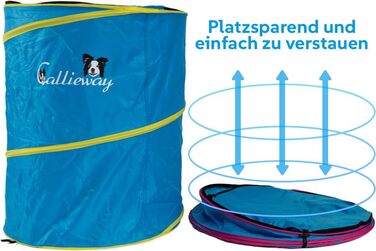 Баррель для аджиліті Calliway Hoopers – 2 шт. (Блакитний) | Легкий, стабільний, з можливістю обважнення | З сумкою для перенесення | Для аджиліті-тренувань собак
