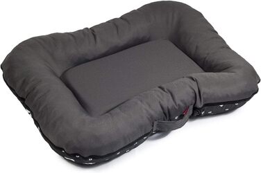 Водонепроникне лежанка для собак, лежанка-матрац з Codura, великі породи, чорний колір з білим візерунком, розмір XL (105 x 85 см)