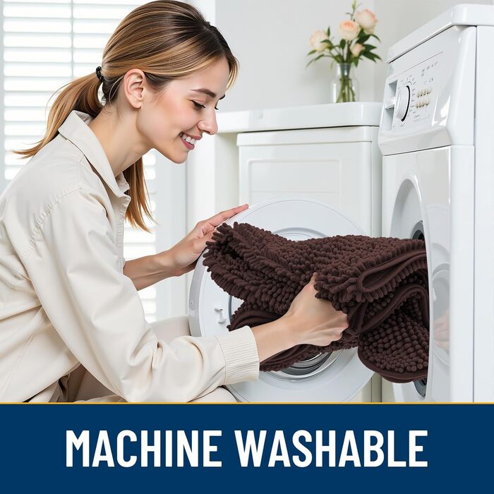 Килимок-підстилка для собак Smiry, ультрам'який, неслизький, миючий, швидковисихаючий, з джерсі, для великих, середніх та маленьких собак, Колір: Коричневий, Розмір: 122 x 76 x 3 см