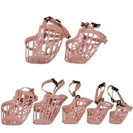 Набір масок-намордників для собак Beikalone (7 шт.), пластик, анти-гризун, регульовані, дихаючі, зручні