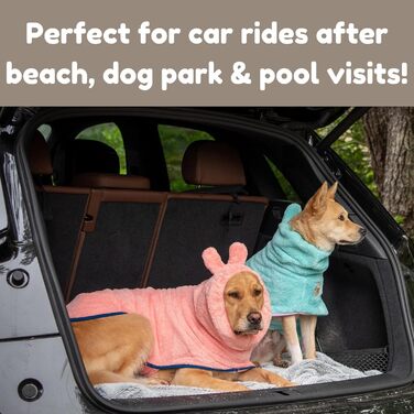 Преміум рушник для собак DERPYCHAPPY: миючий халат, рушник для сушіння, мікрофібра, Корея, для котів та цуценят, розмір M