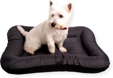 Ліжко для собак 4L Textil KLEO - великі породи, XL (130x110 см), чорний колір, з блискавкою, миється